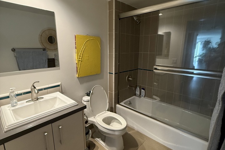 Spacious apartment with plants and a home office - 32