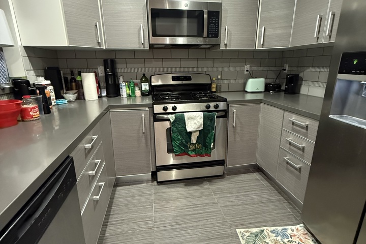 Spacious apartment with plants and a home office - 26