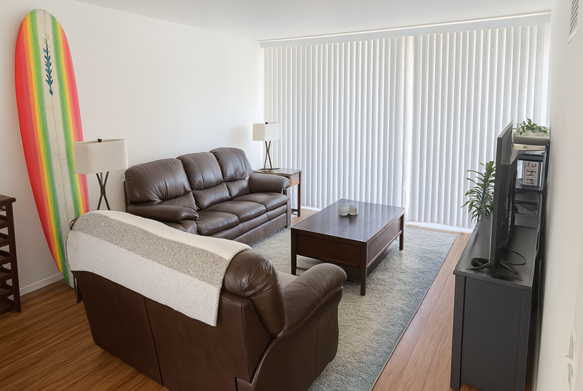 Sunny 1BR + Office Retreat w/ Balcony