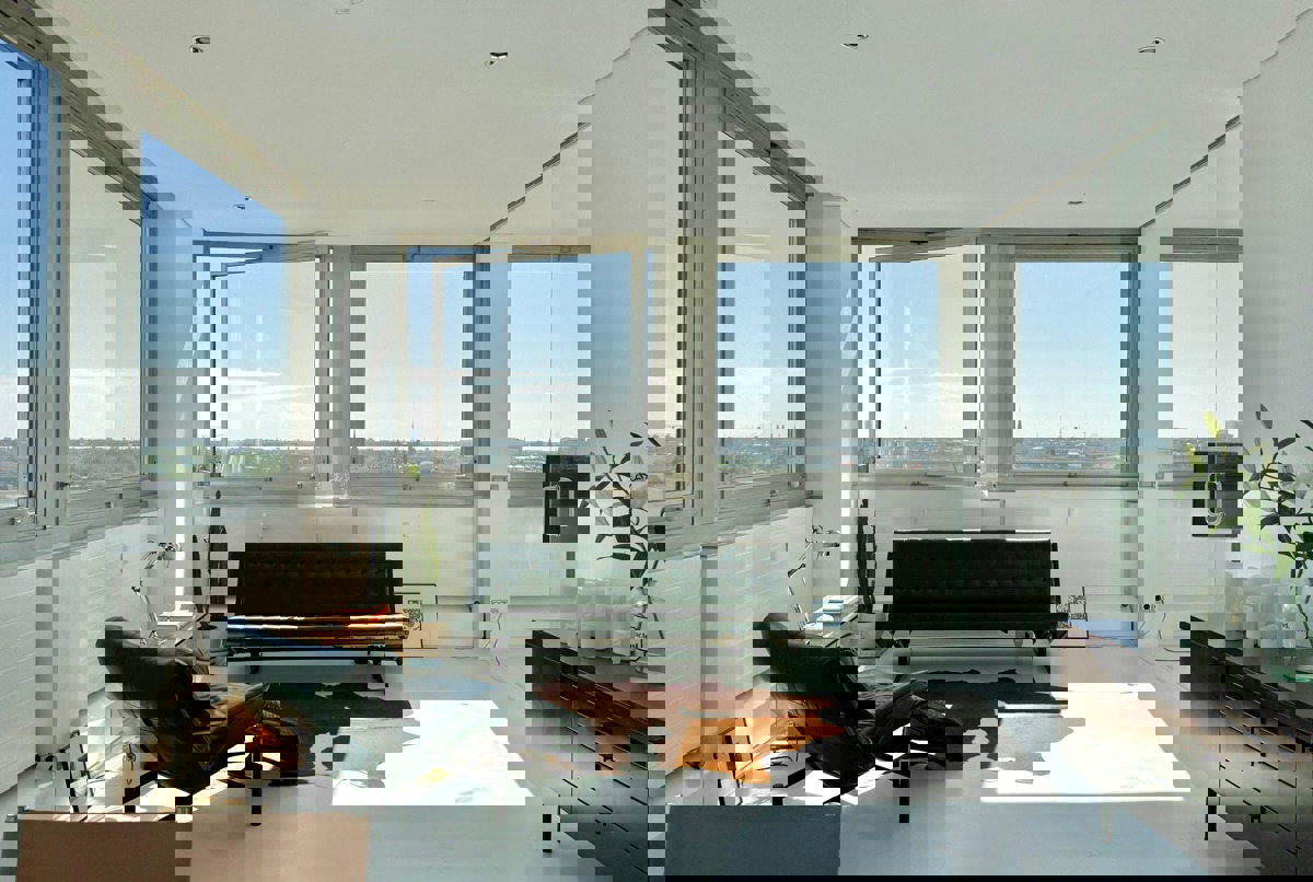 Modern apartment filled with sun