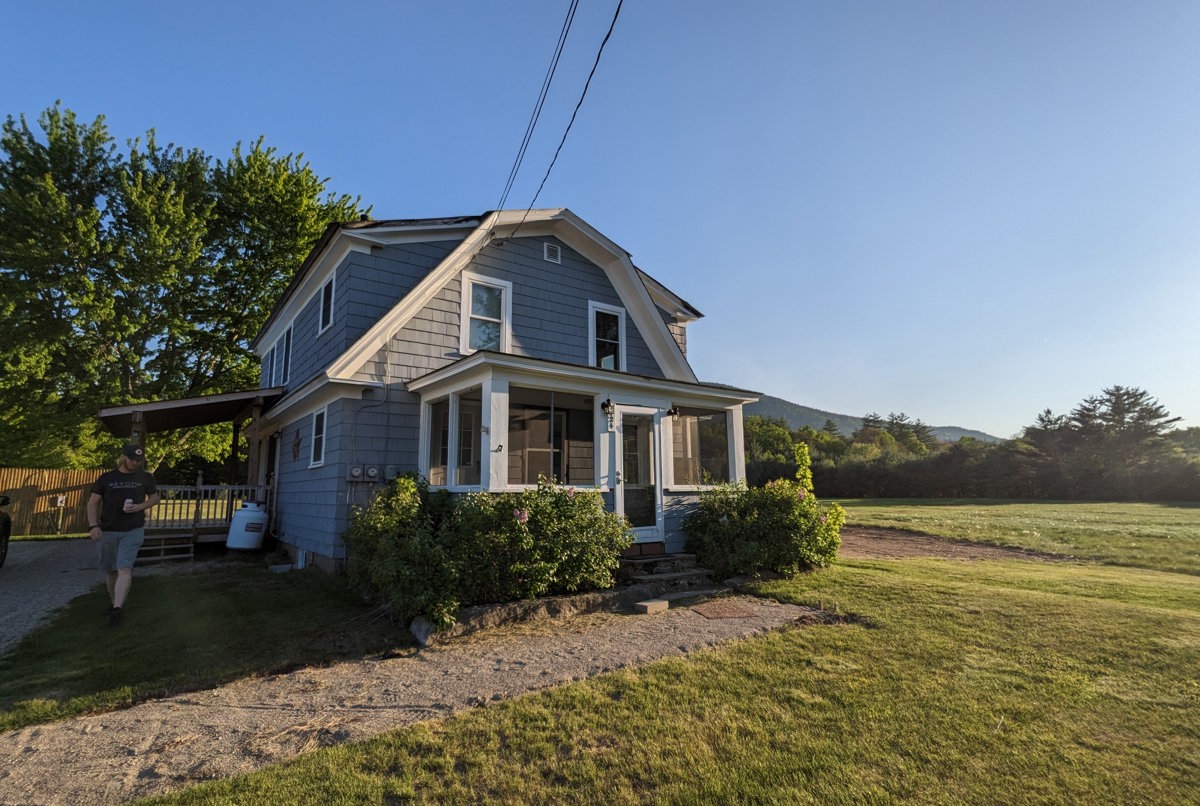 Sunny mountain farmhouse