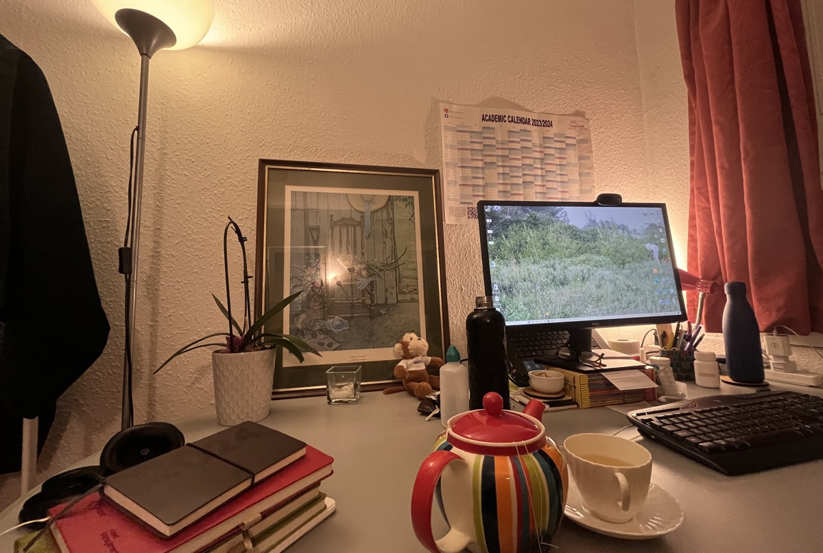 A nice bed in a sharing accommodation