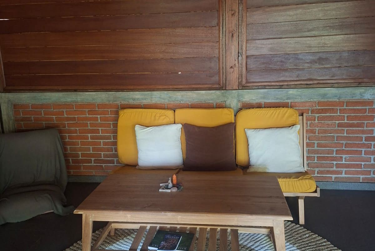Ubud house surrounded by rice fields