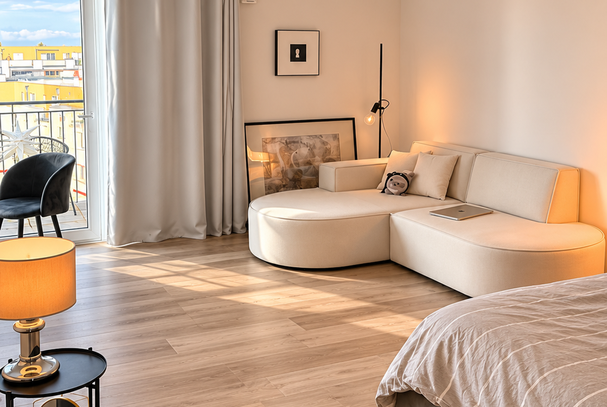 Modern Studio with Balcony in Berlin-Pankow