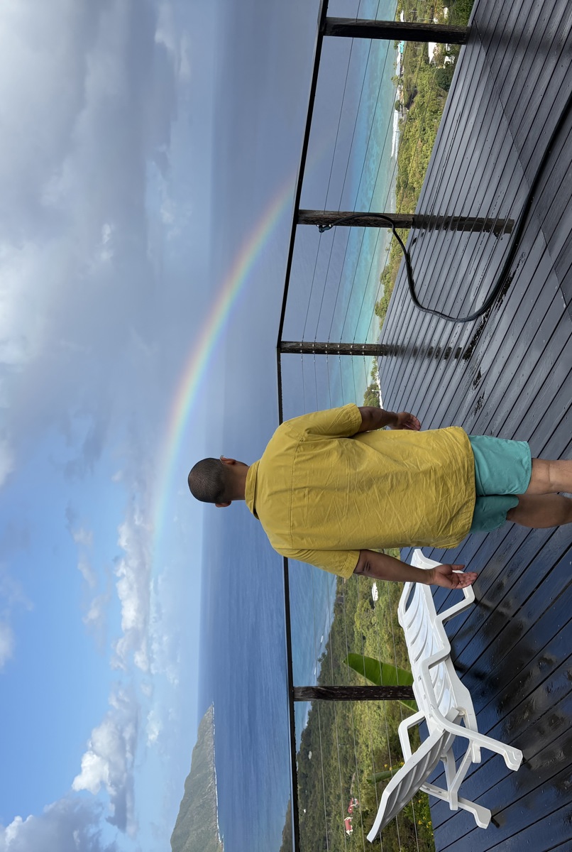 large house overlooking Cariv=bbean sea