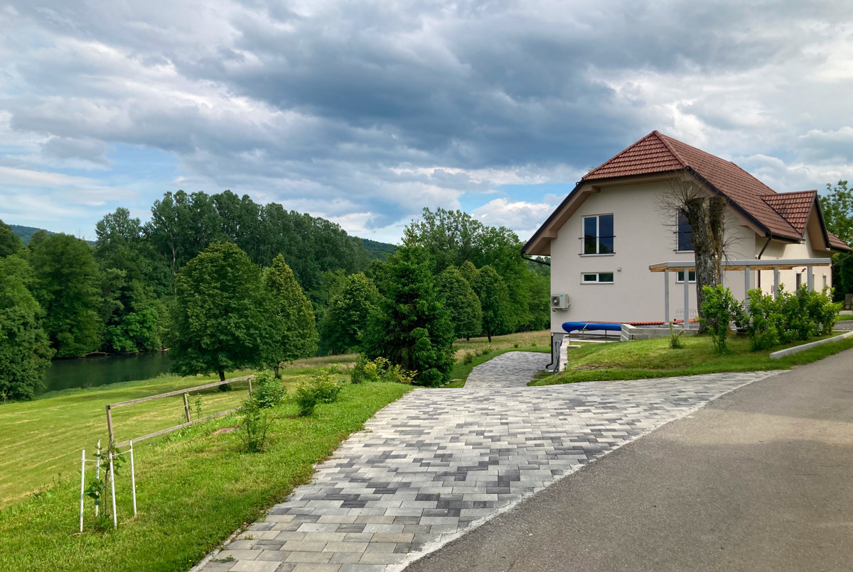 A beautiful country villa by the river in Slovenia