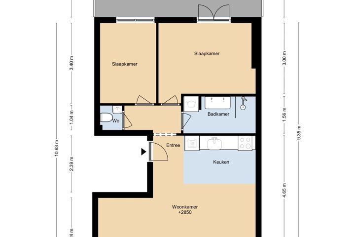 Beautiful 3-room apartment with private parking - 7