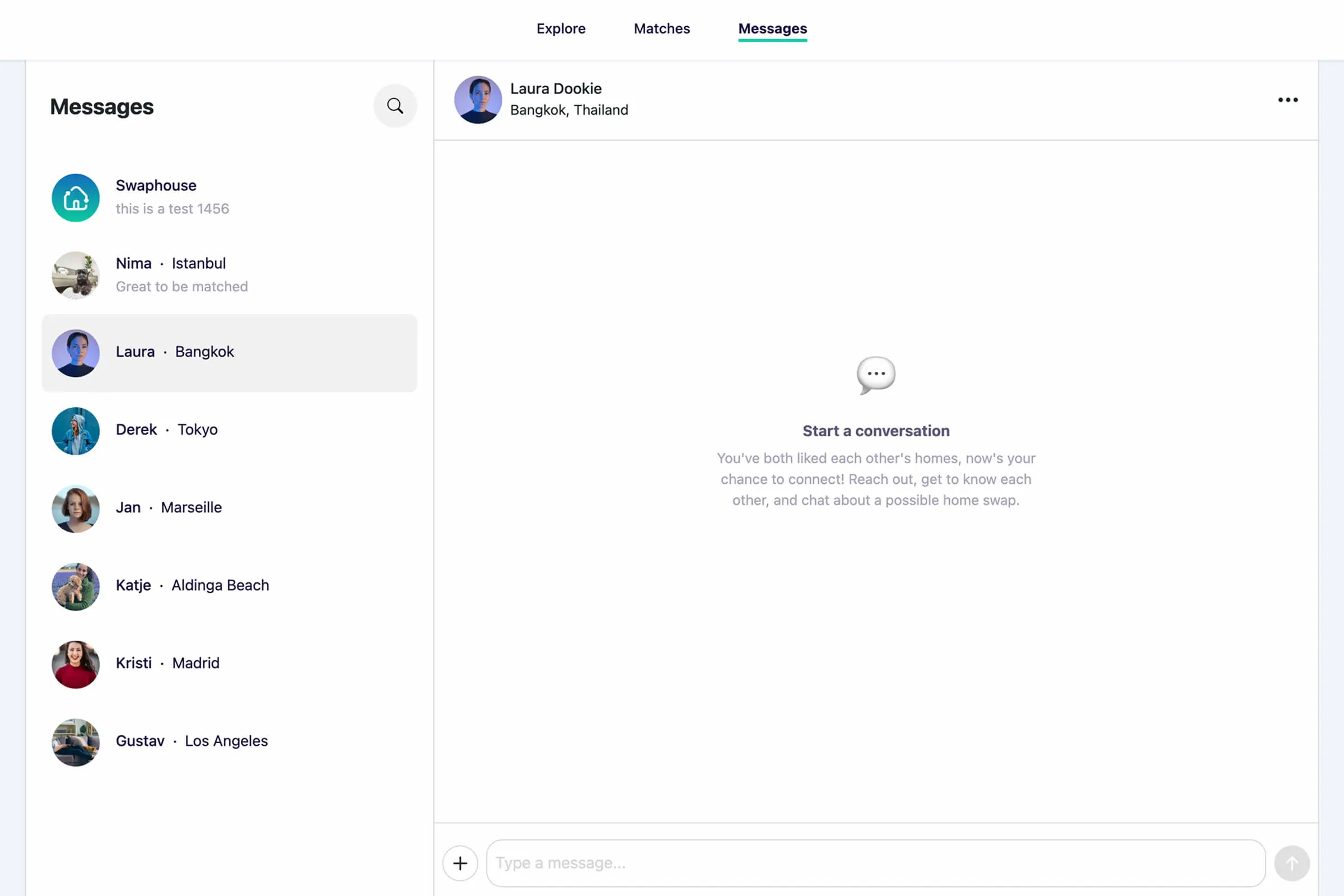 Swaphouse chat empty state improvements