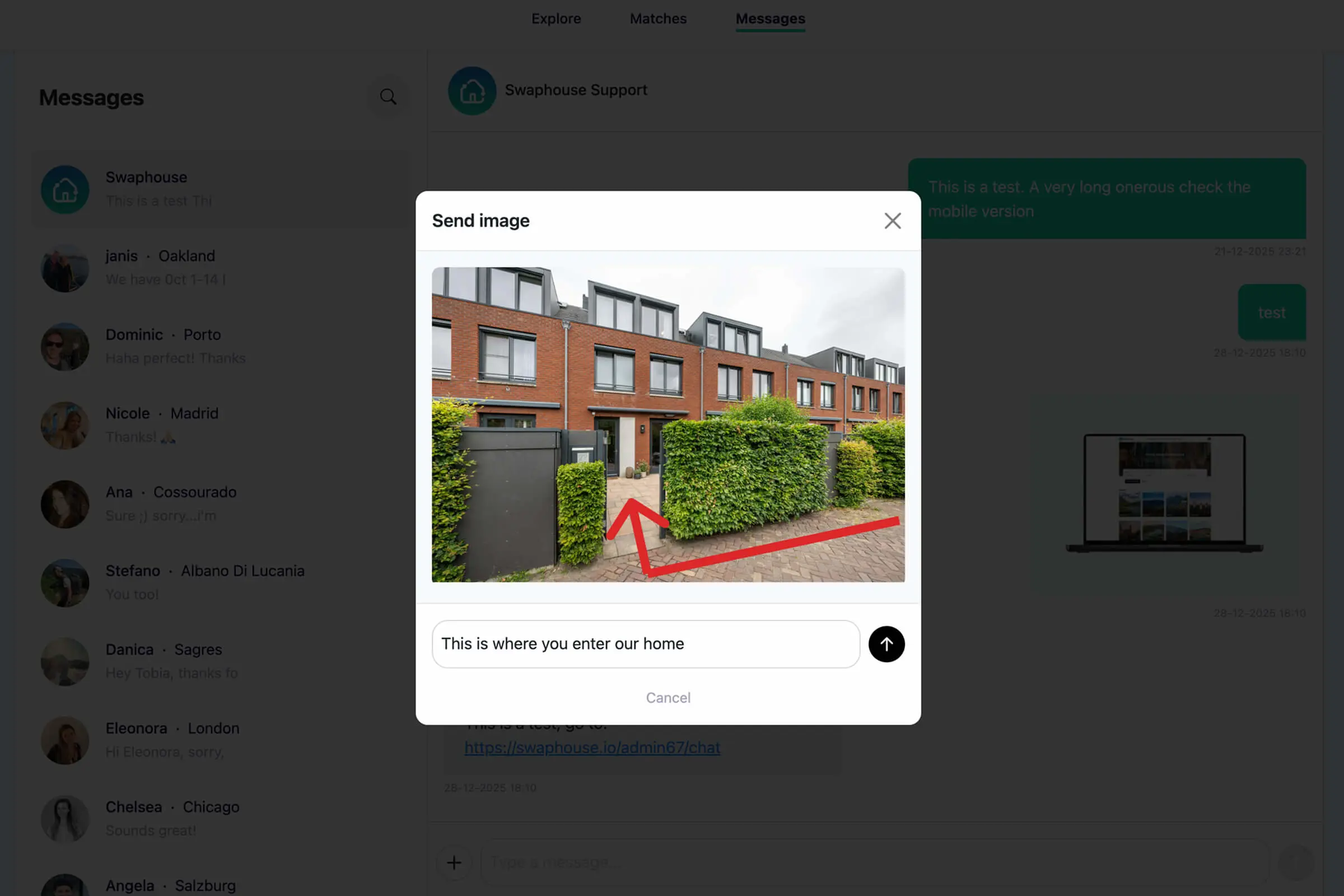 Swaphouse chat image preview improvements
