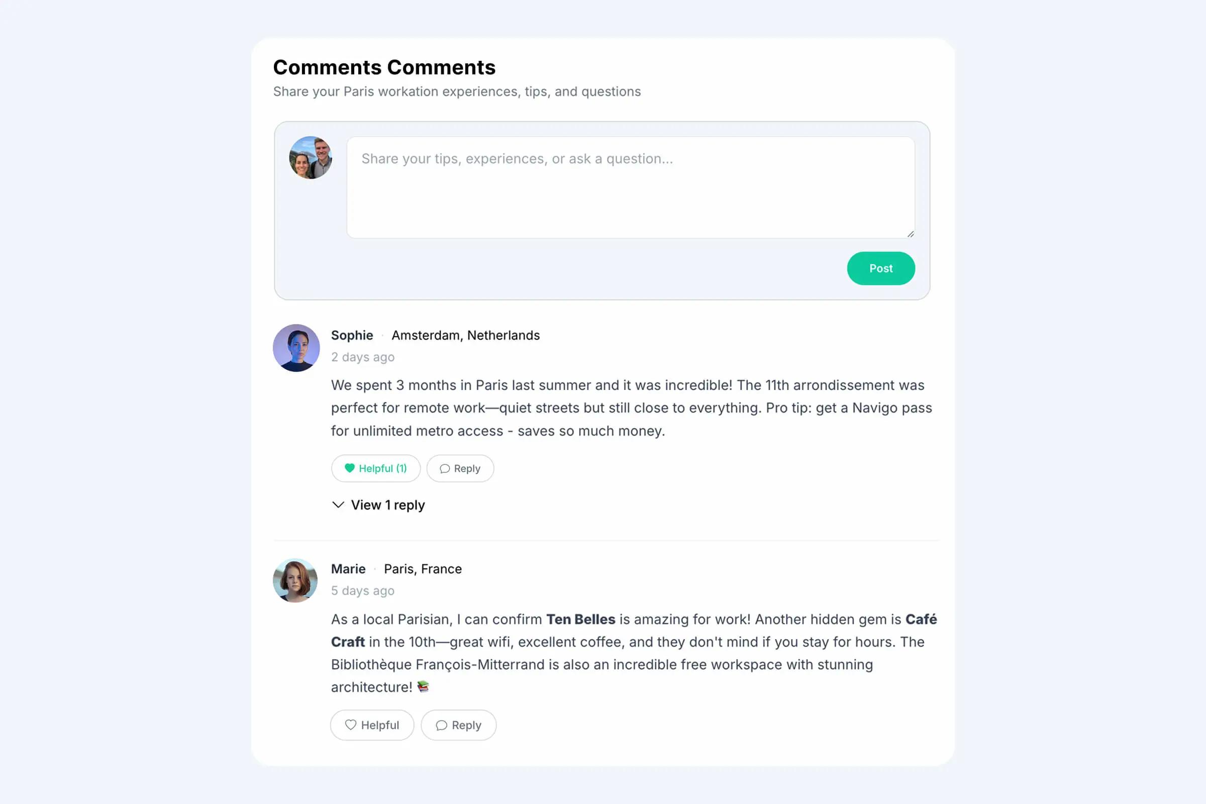 Swaphouse Community Comments new feature