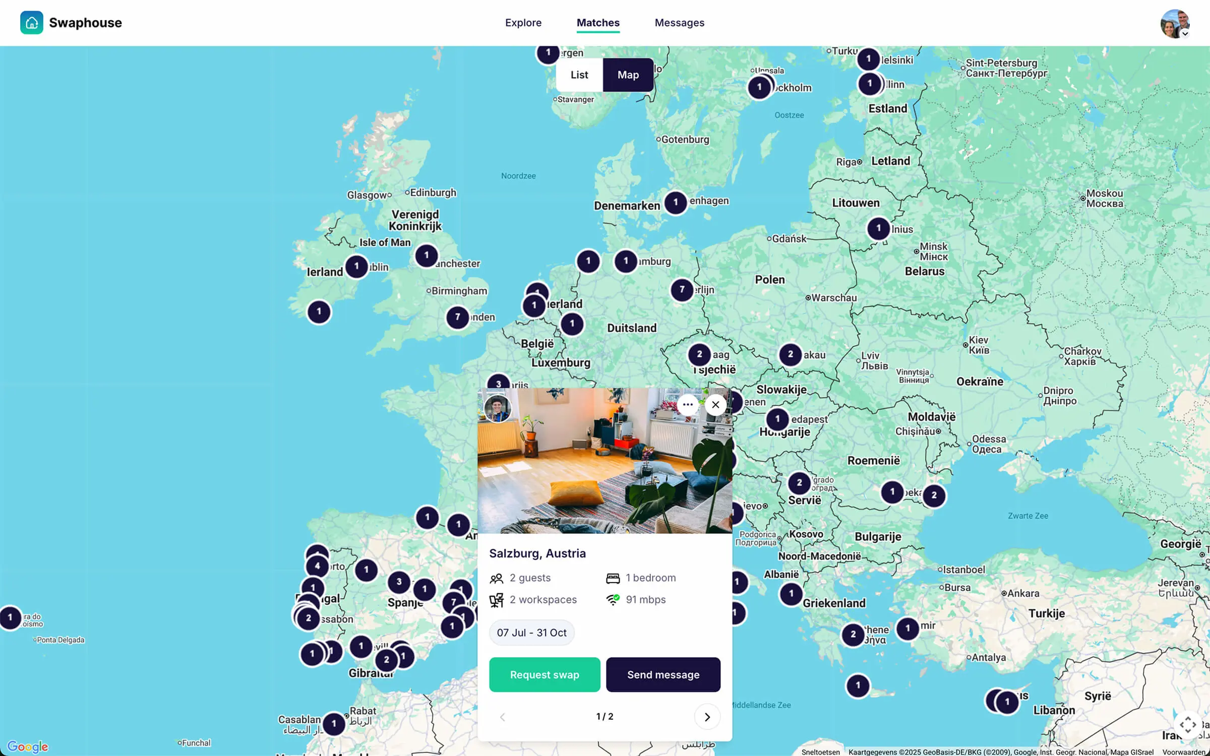Swaphouse map view