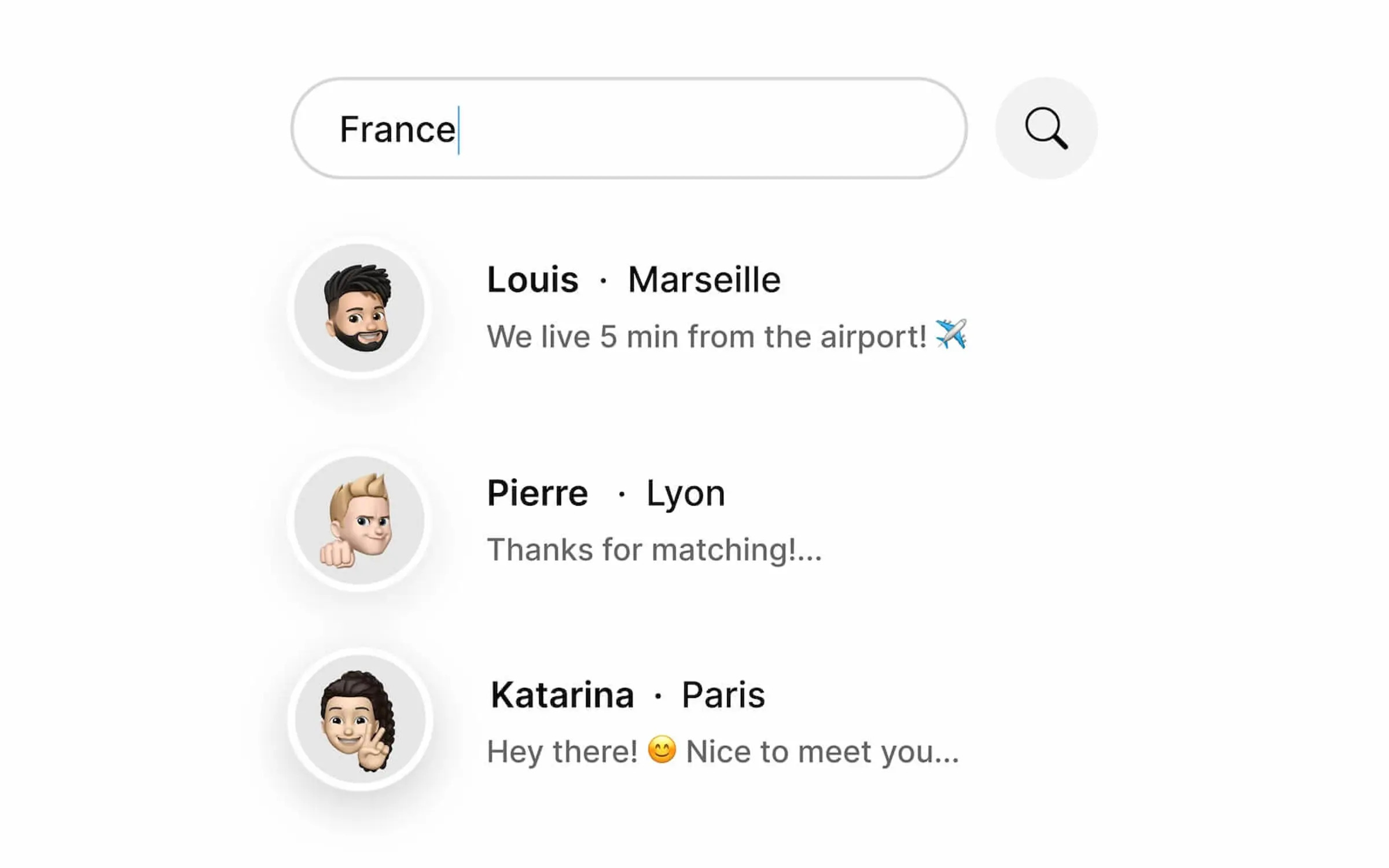 swaphouse messages search feature