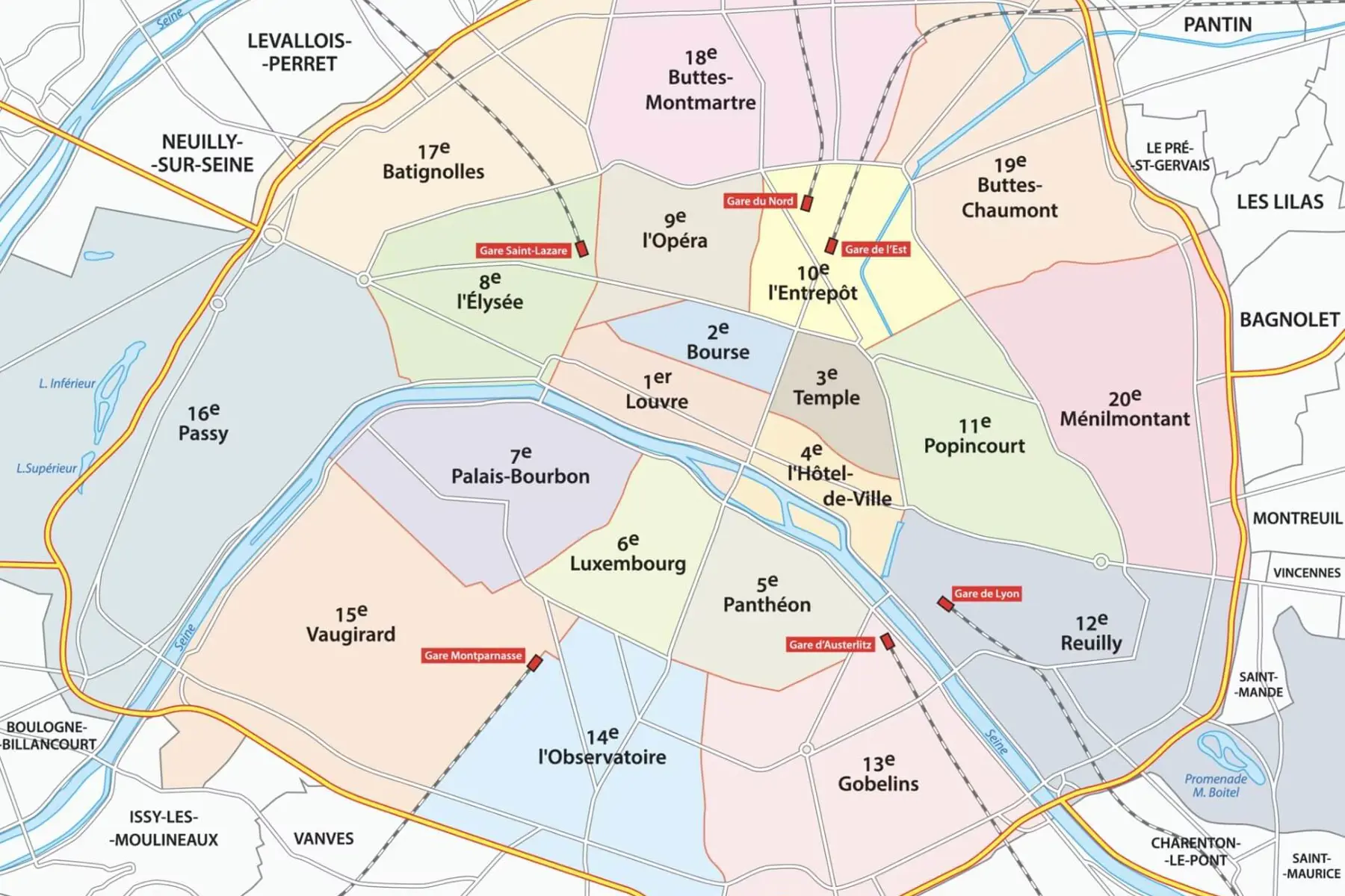 workation in paris neighborhoods map