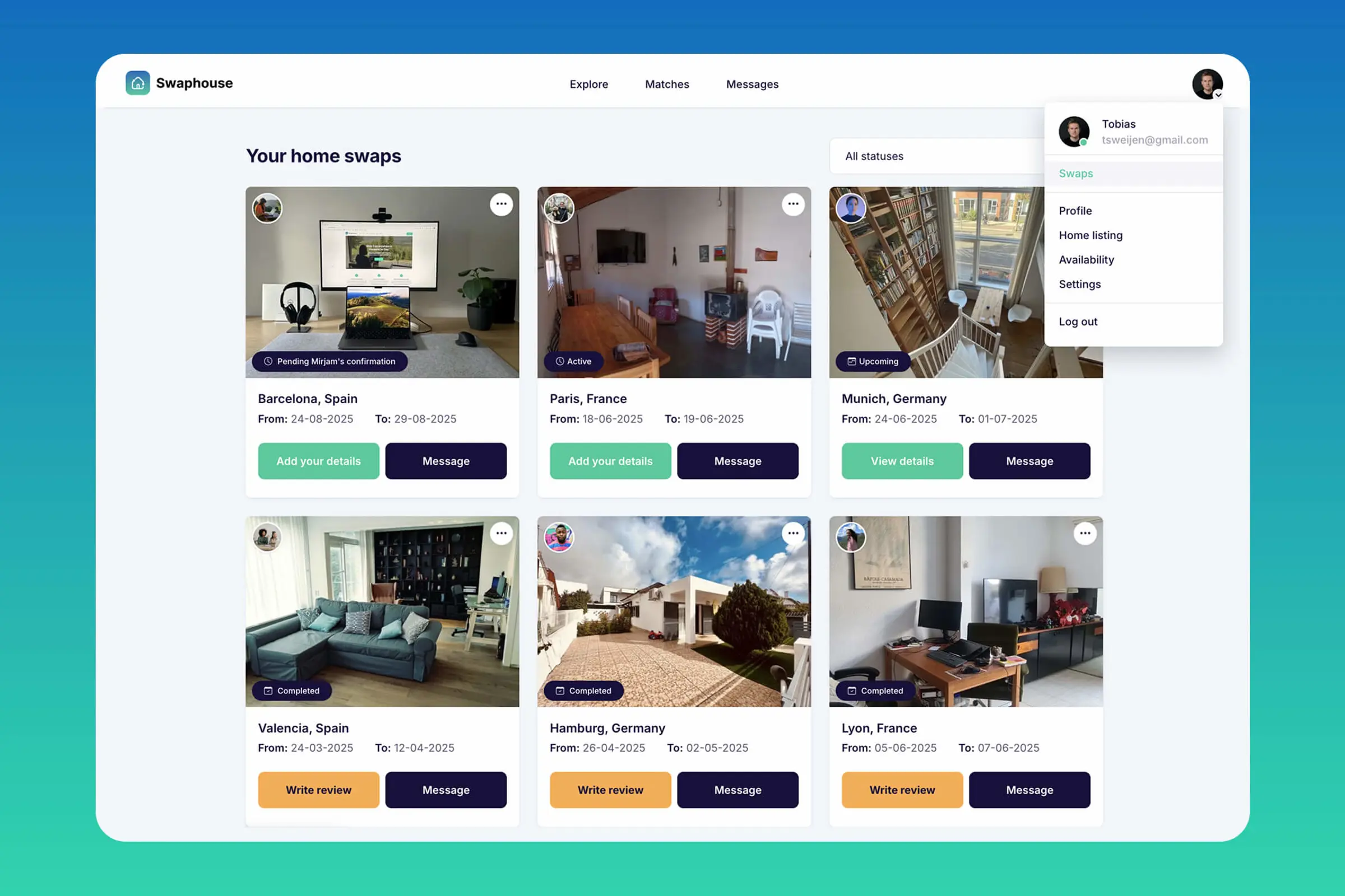 swaphouse swaps overview page