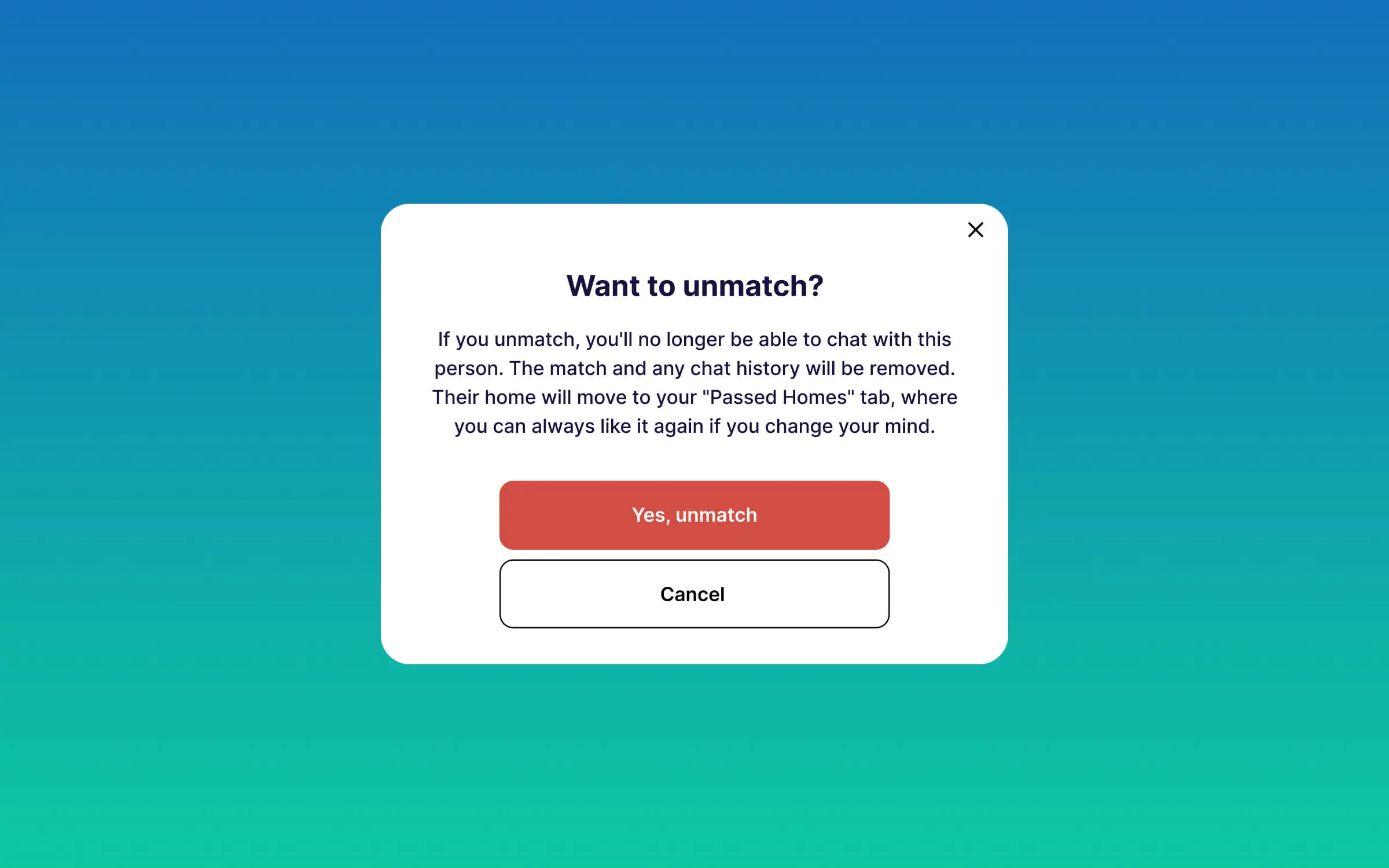 Swaphouse unmatch feature step 2